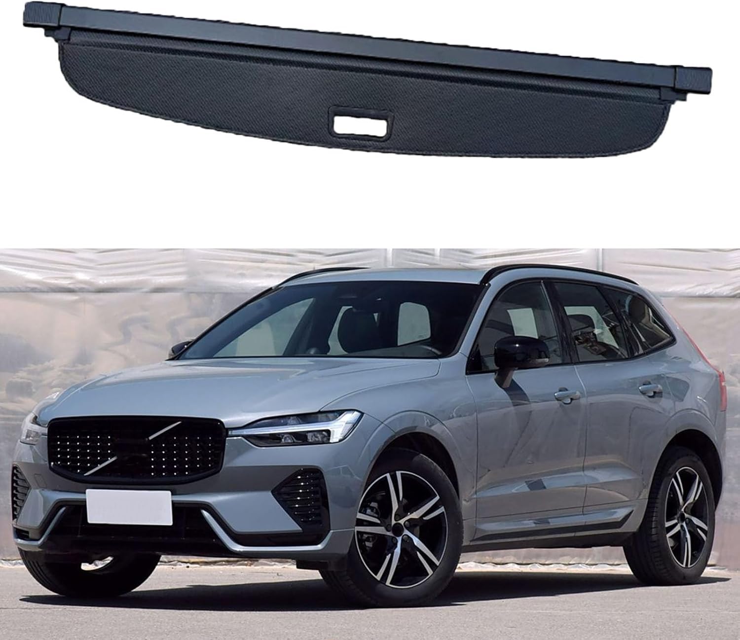 Panxuc Normal Rear Boot Cargo Cover Curtain For Volvo Xc60 2018-2024, Trunk Retractable Cargo Cover Shield Shade Curtain Partition Board Privacy Blinds