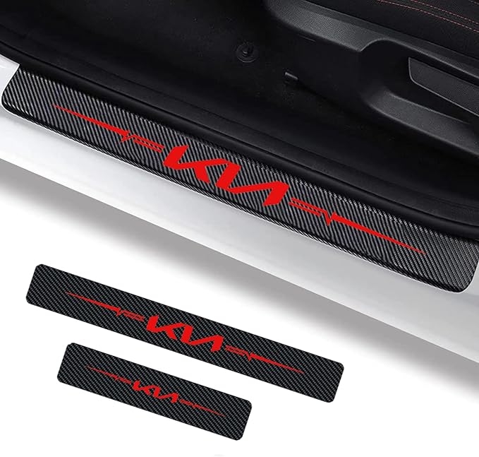 HAPIZWLU 4PCS Car Door Sill Protector Door Entry Guard Threshold