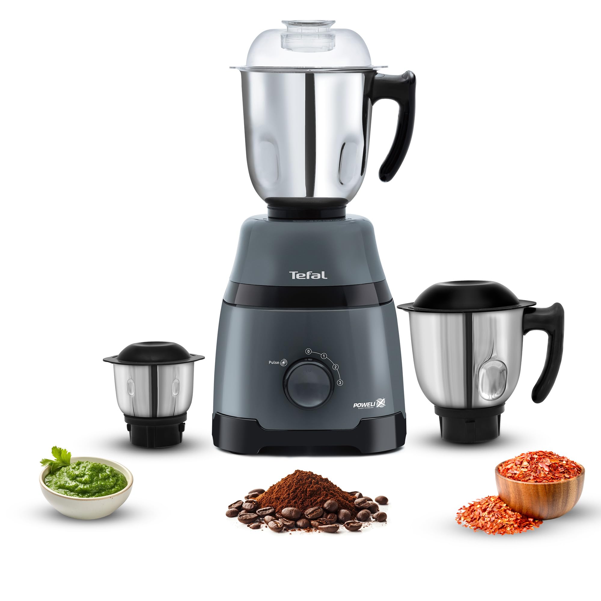 Tefal Grindmax Plus 800W Mixer Grinder, 4 Leak-Proof Heavy Duty Jars & Blender Jar with Fruit Filter, 20,000 RPM Motor, Powelix Blades, Ideal for Indian Cooking, Europe’s No.1 Brand-image-47