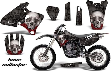 Yamaha YZ 400 2 Stroke Motocross Graphic Kit (1998) - Bone Collector: Black  - AMR Racing : Amazon.co.uk: Automotive