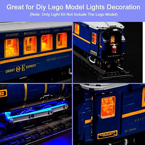 Miniatura 2 de Kit de luz LED mejorado para Lego The Orient Express Train Building Toy Set, compatible con Lego 21344, idea de regalo para niños, niñas y niños