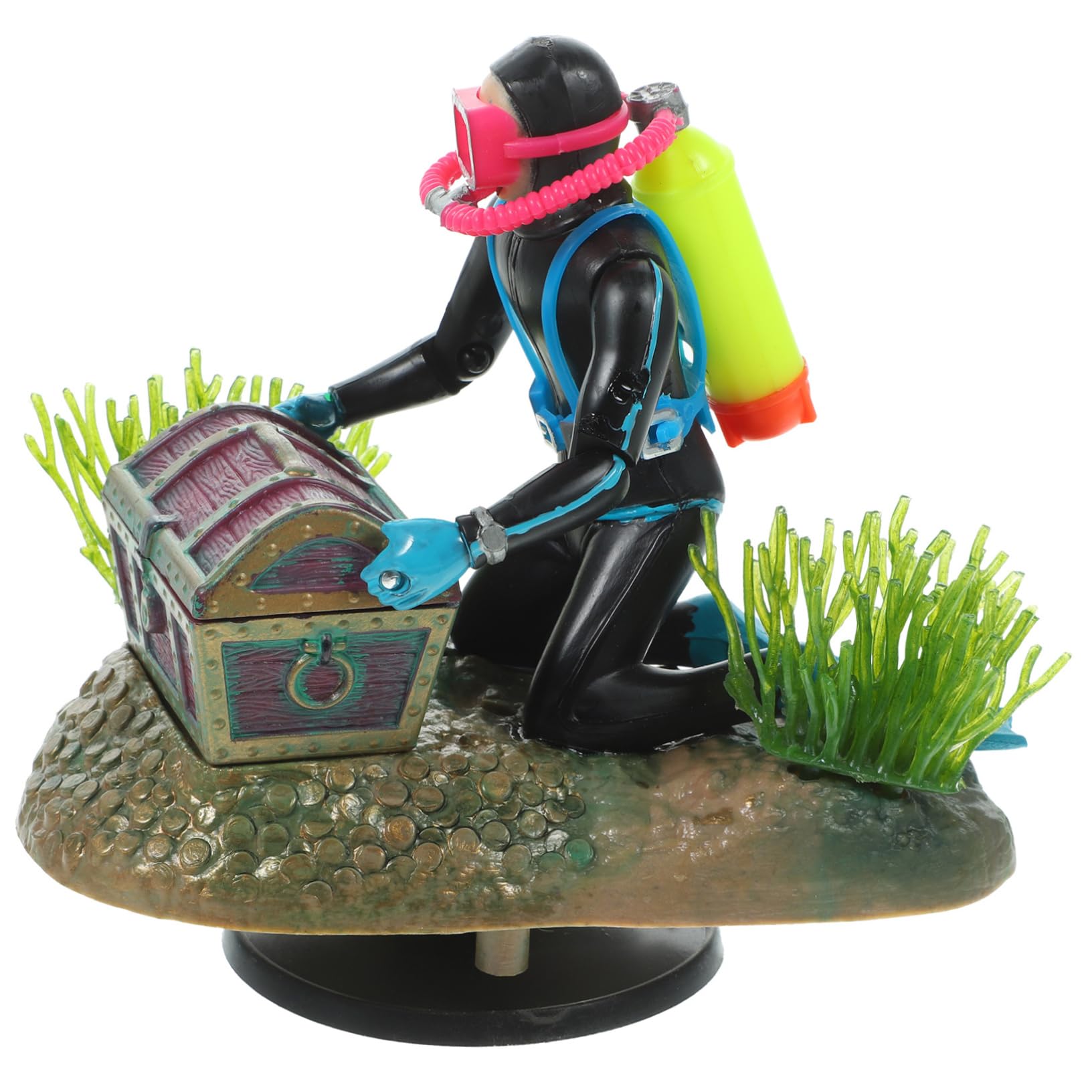 OUNONA Lot De 2 Mini-Plongeurs Décoratifs Flottants pour Aquarium Figurines De Collection en Plastique