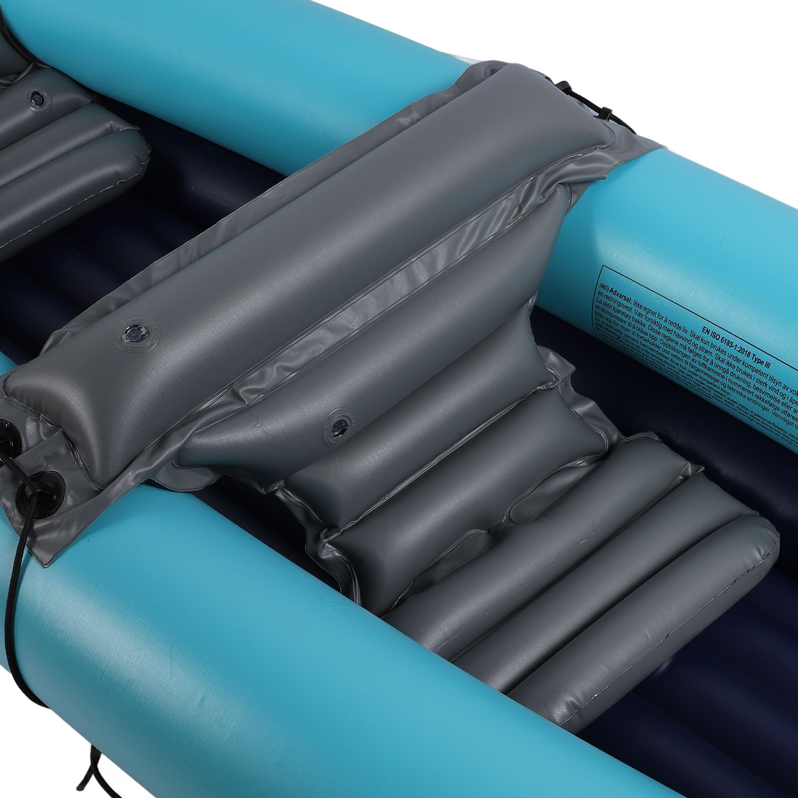 Kayak pieghevole Canoa gonfiabile per 2 persone Canoa da pesca portatile in PVC resistente per rafting