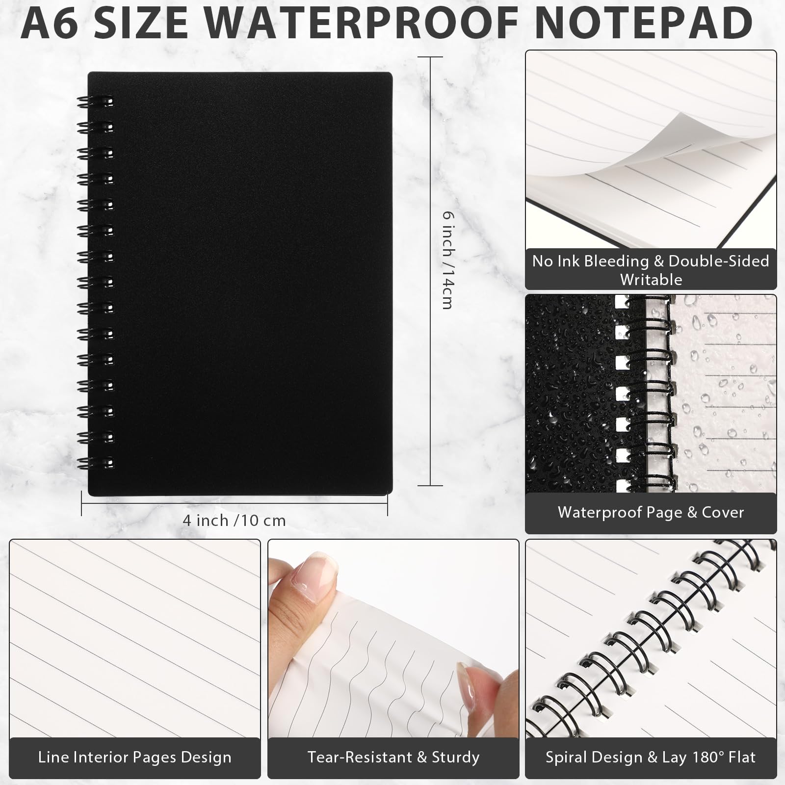 Libreta Bolsillo 4 Mini Cuadernos A7 Con 8 Marcadores De Papel, Cuaderno Pequeño Adecuado Para Llevar, Cuaderno De Notas, Adecuado Para Escuela, Hogar, Oficina, Trabajo, Iglesia (oso Bloc De Notas