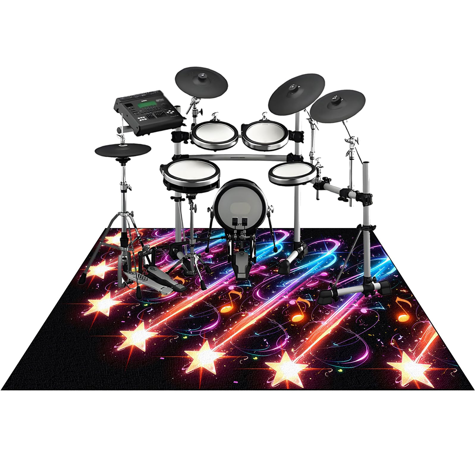 Schlagzeugteppich Professioneller Trommel Teppiche Schallschutzmatte rutschfeste Drum Matte für Akustik Schlagzeug Bass Drum Elektronisch Snare, Schalldichte Drumteppich für Schlagzeuger 180 x 150 cm
