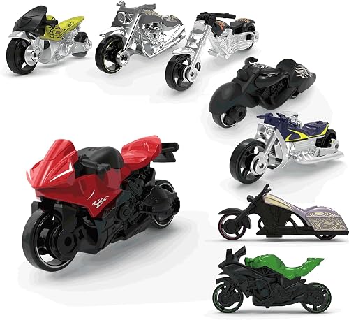MQDMINI 8 Pack Mini Motorcycle Models, Diecast Motorcycles, Desk Toys for Office Stress Relief Decor