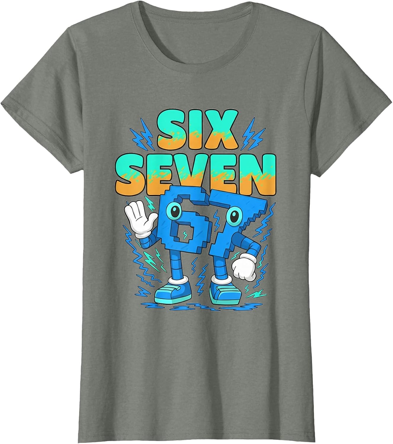 Kids Meme 67 Six Seven 6 7 Gen Alpha Slang Gaming Humor Boys T-Shirt image 5