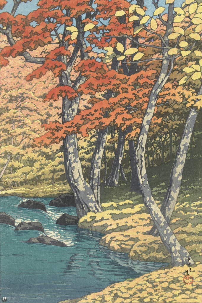 Amazon.com: Autumn at Oirase Hasui Kawase Japanese Painting