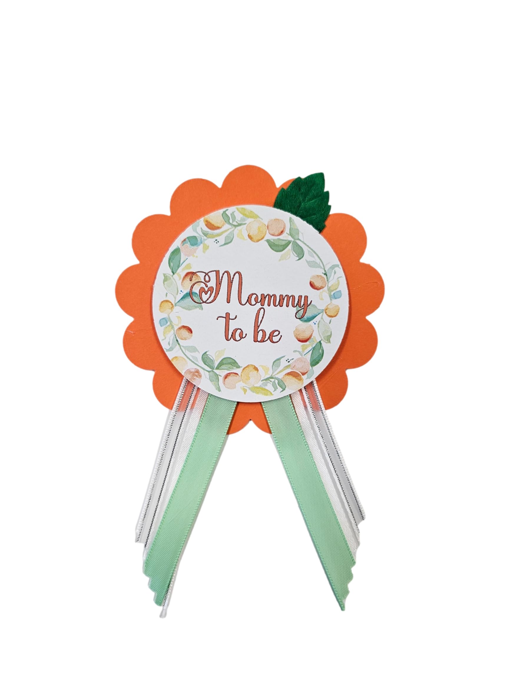 Lil Little Cutie Baby Shower Gender Reveal Decorations Sash Pins Orange Party Sprinkle