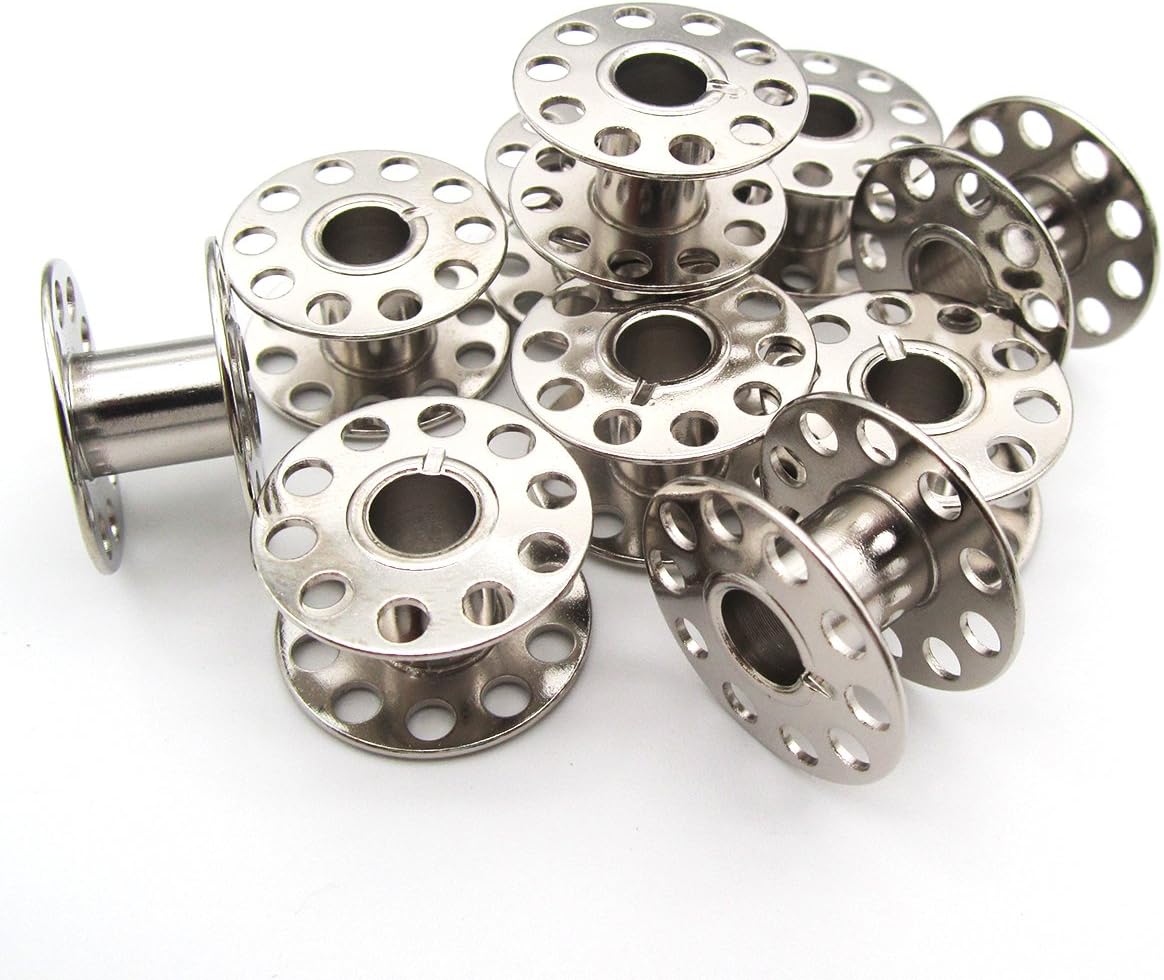 KUNPENG - #2518 Metal BOBBINS fit for Viking Singer 15 Kenmore PFAFF Janome ELAN Home Sewing Machine (100)