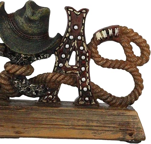 Miniatura 6 de Ebros Gift Letrero rústico patriótico occidental de Texas, diseño de calavera de vaca, sombrero de vaquero, cuerdas de herradura, placa