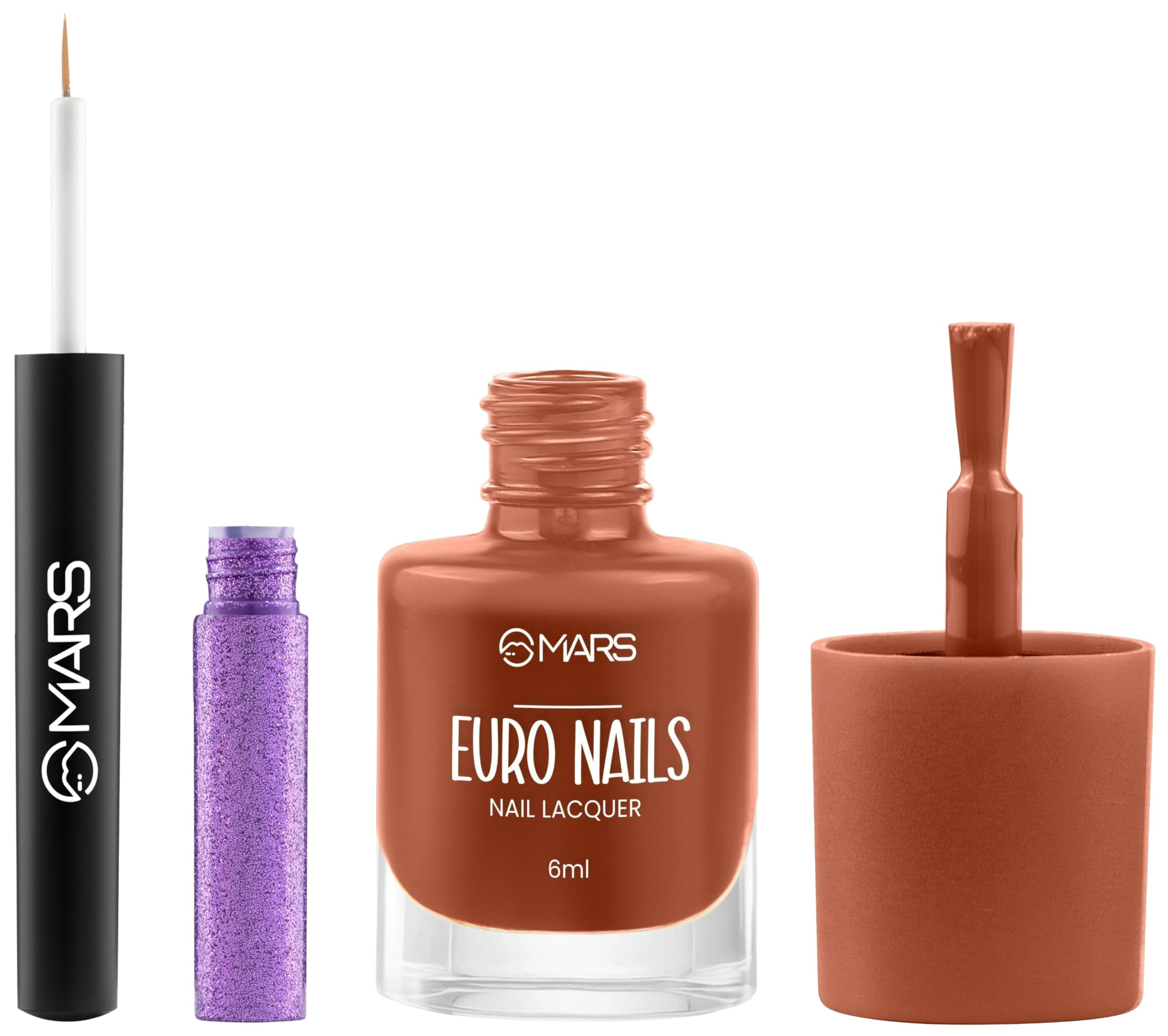 MARS Twinkle Wink Glitter Eyeliner (1.6 ml) Quick-Dry Eye Makeup for Party, Wedding & Festival EURO Nail Lacquer | Glossy Gel Finish | (6.0 ml) (Shade-65)-image-17