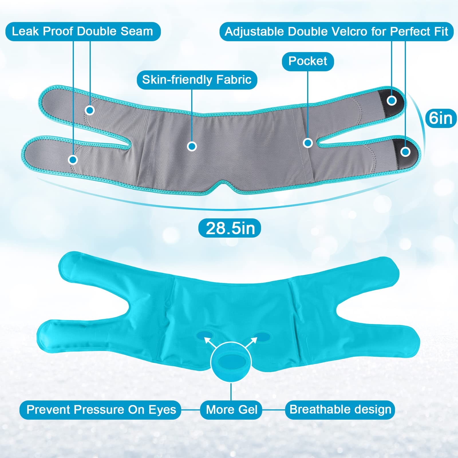 iTHERAU Migraine and Headache Relief Hat, Reusable Cold Compress Therapy Migraine Relief Cap