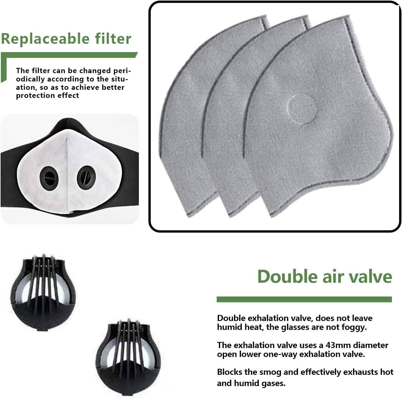 30PSC activated carbon filter replacement parts kit, 30 pieces per set, suitable for most bicycle air filters, dust collector with 10 exhaust valves