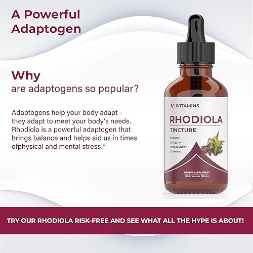Miniatura 4 de Rhodiola  Rhodiola Rosea  Suplemento de Rhodiola  para cerebro, energía, resistencia, estrés y estado de ánimo  Suplementos energéticos  Suplemento