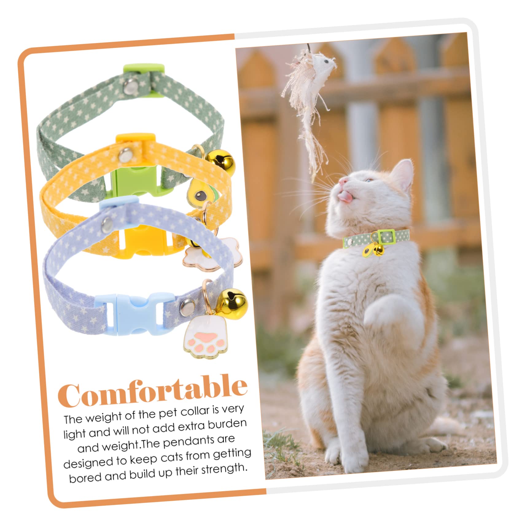 INOOMP 15pièces Collier pour Chat Réglable avec Pendentifs Avocat Œuf Et Patte Bleue De Accessoires Confortables pour Chats Et Chatons Parfaits pour Toutes Les Occasions