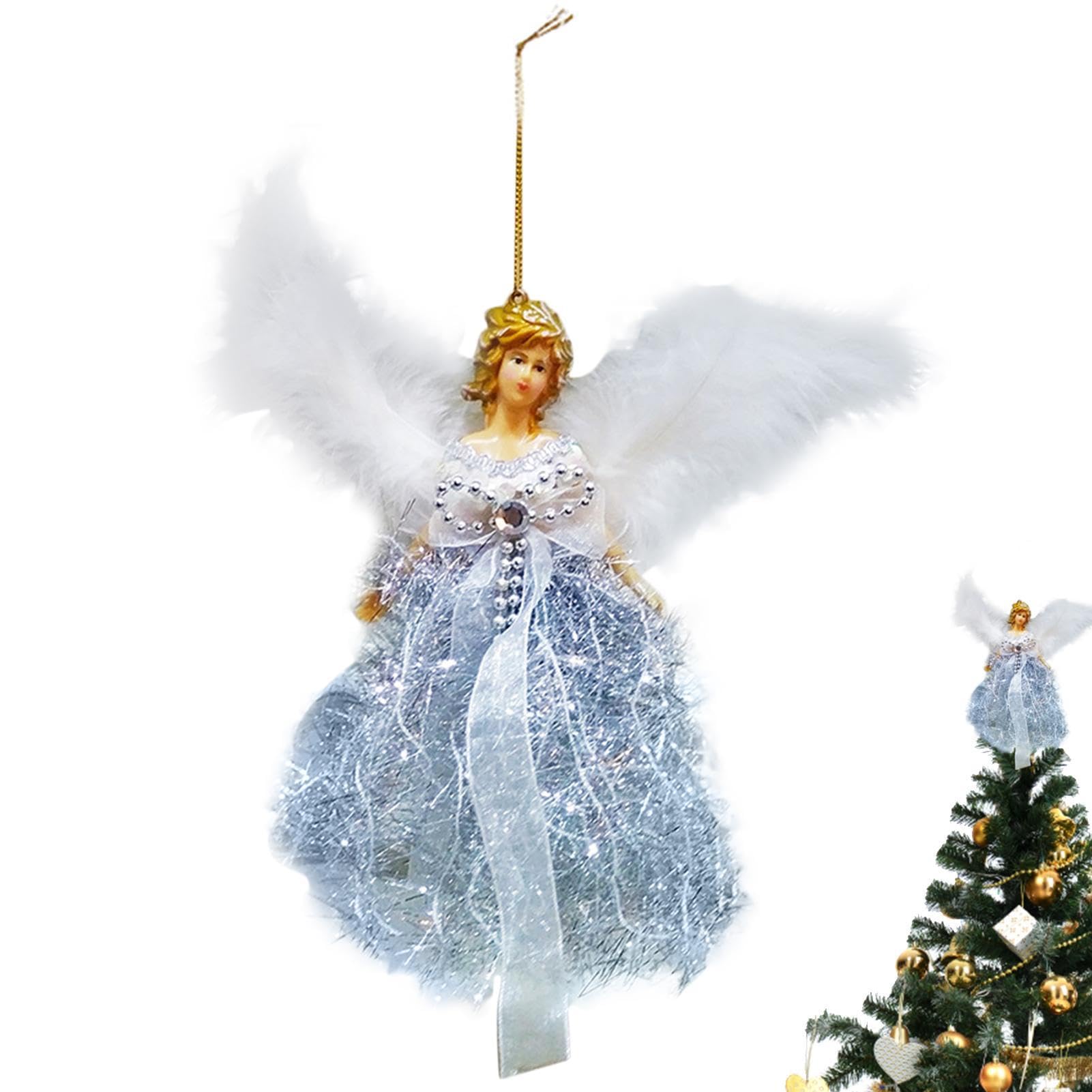 Christmas Angels for Tree | for Christmas Tree, Angel Doll Christmas Ornaments - Angel Pendant with Wings Ornaments for Christmas Tree, Tree Topper Decorations