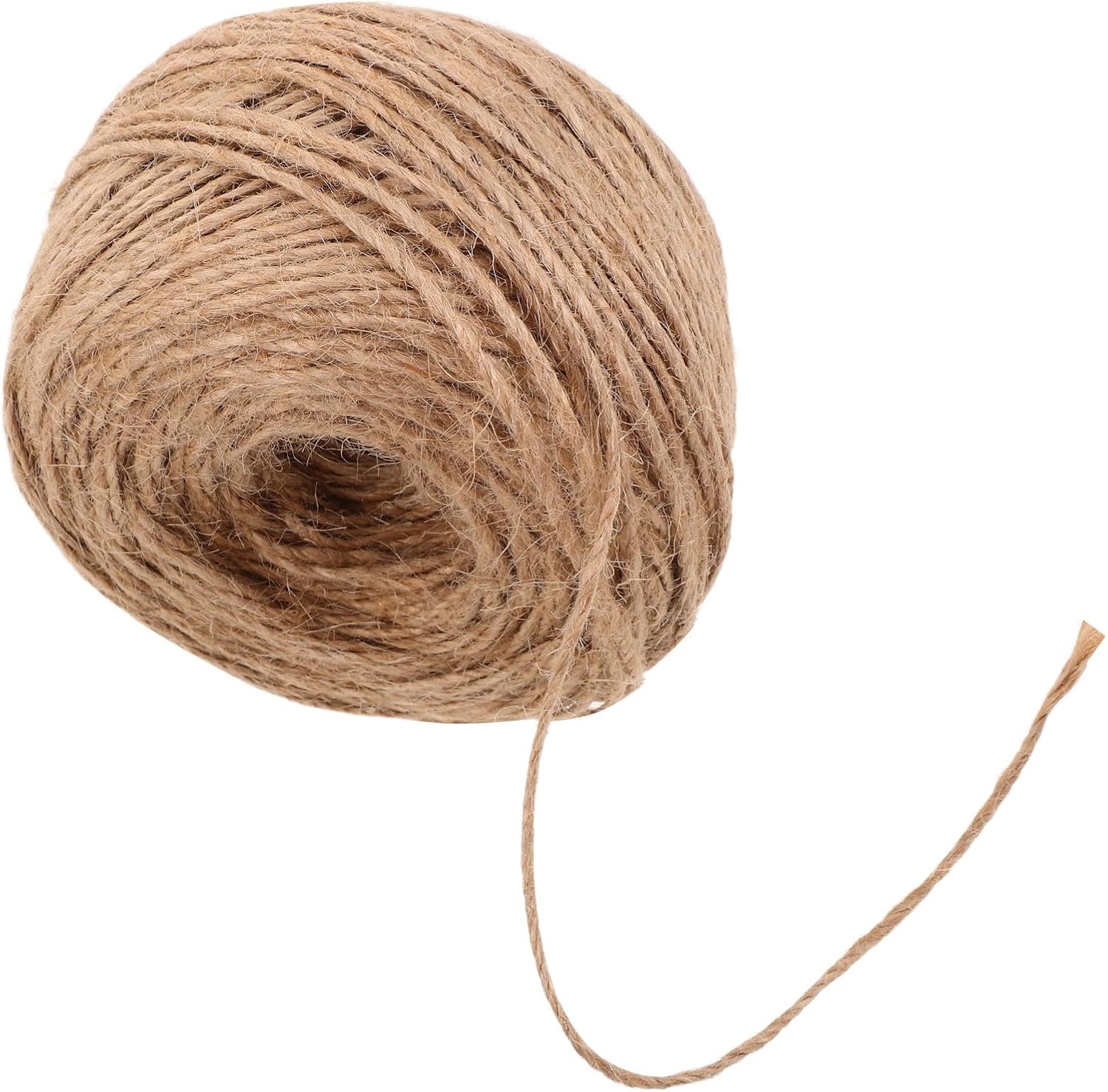 Natural Jute Twine Rope 2mm 100m for Crafts and Gardening, Sturdy and Comfortable Handling Rustic String for Photo Wall Arrangements and DIY Projects
