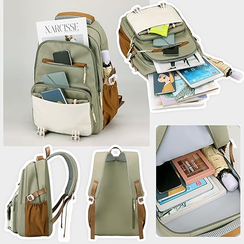 Miniatura 3 de Mochila Kawaii con bonitos accesorios colgantes, bolsa de viaje, grande, impermeable, informal, para mujeres y hombres, Azul, Mochila Kawaii con