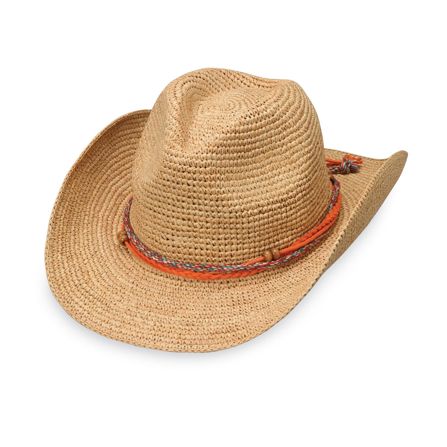 Wallaroo Hat Company Women's Natural Catalina Cowboy Hat - Raffia, Modern Cowboy, Designed In Australia, Medium