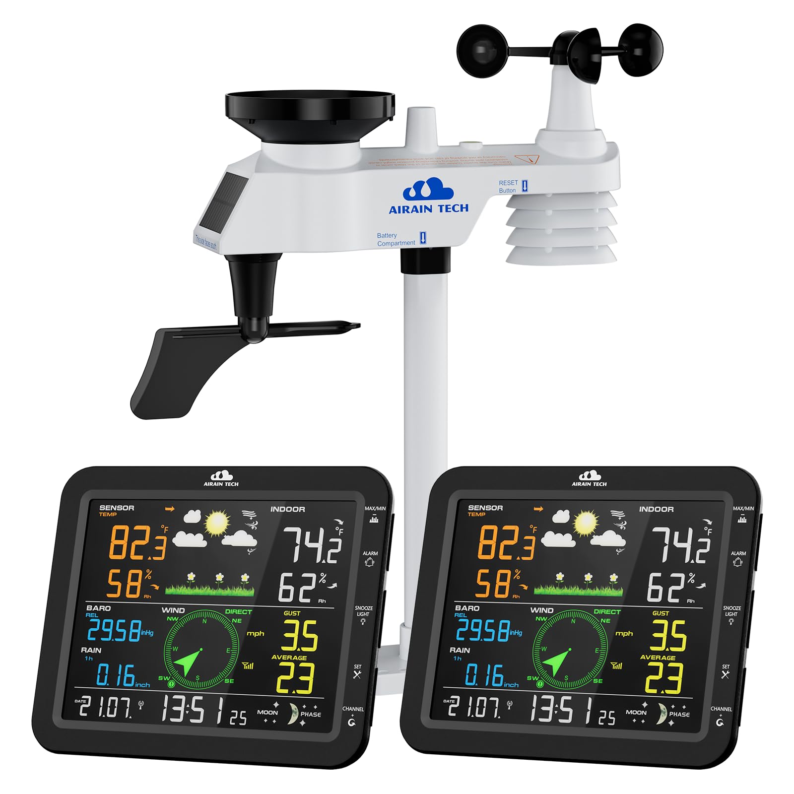 Wireless Weather Station - Dual Display & Outdoor Sensor -10