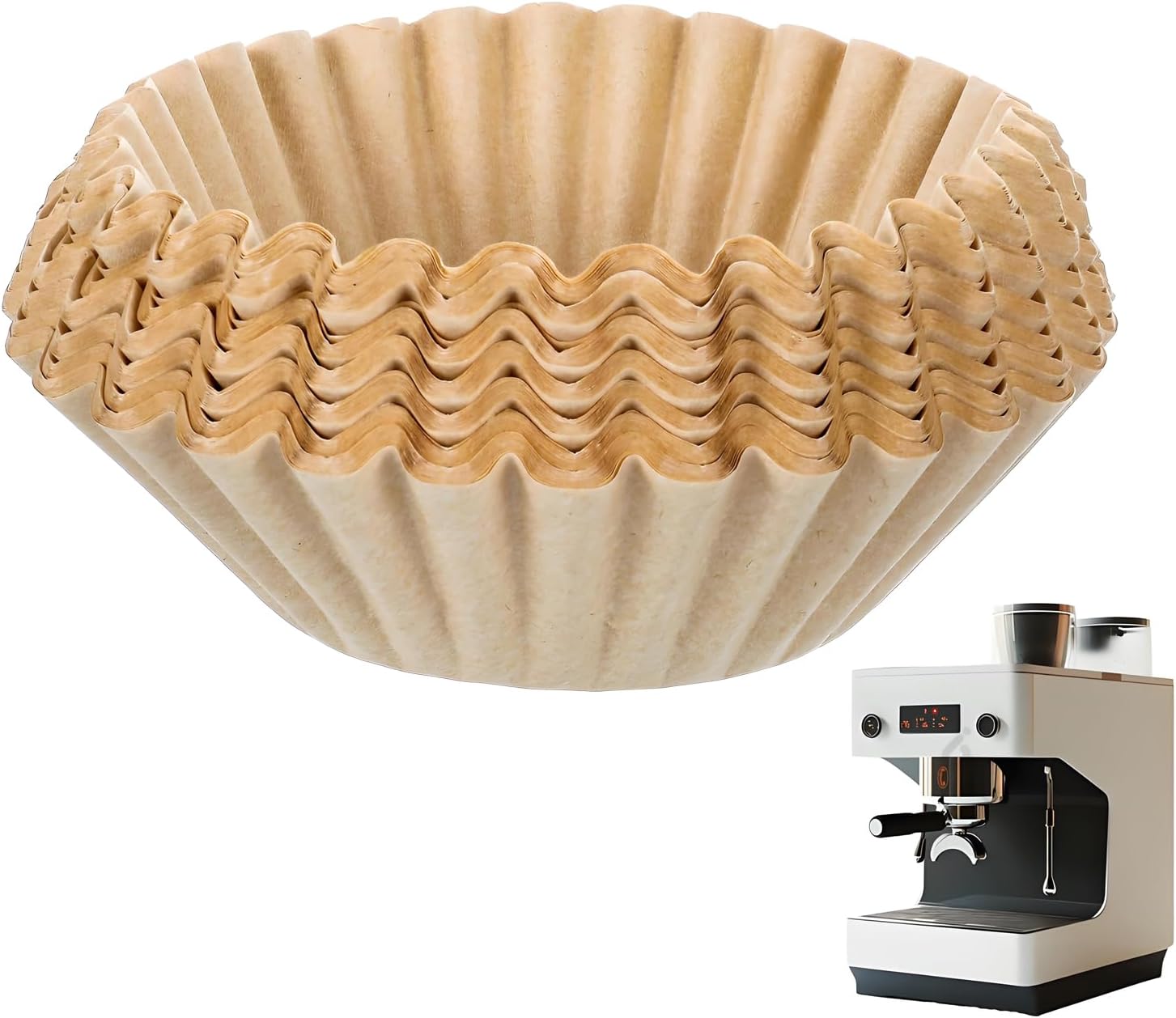 200 Pcs Extra Large Coffee Filters 12, 13, 14, 15, 16 Cup Basket for Commercial, Domestic Coffee Maker Extra High Extra Wide, Anti ground, Ideal for Home Brewing