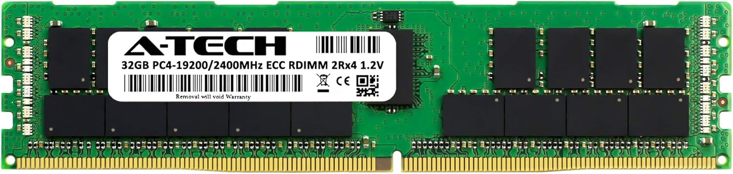 A-Tech 32GB RAM Replacement for Hynix HMA84GR7MFR4N-UH | DDR4 2400MHz PC4-19200 2Rx4 1.2V ECC RDIMM Registered 288-Pin DIMM Memory Module