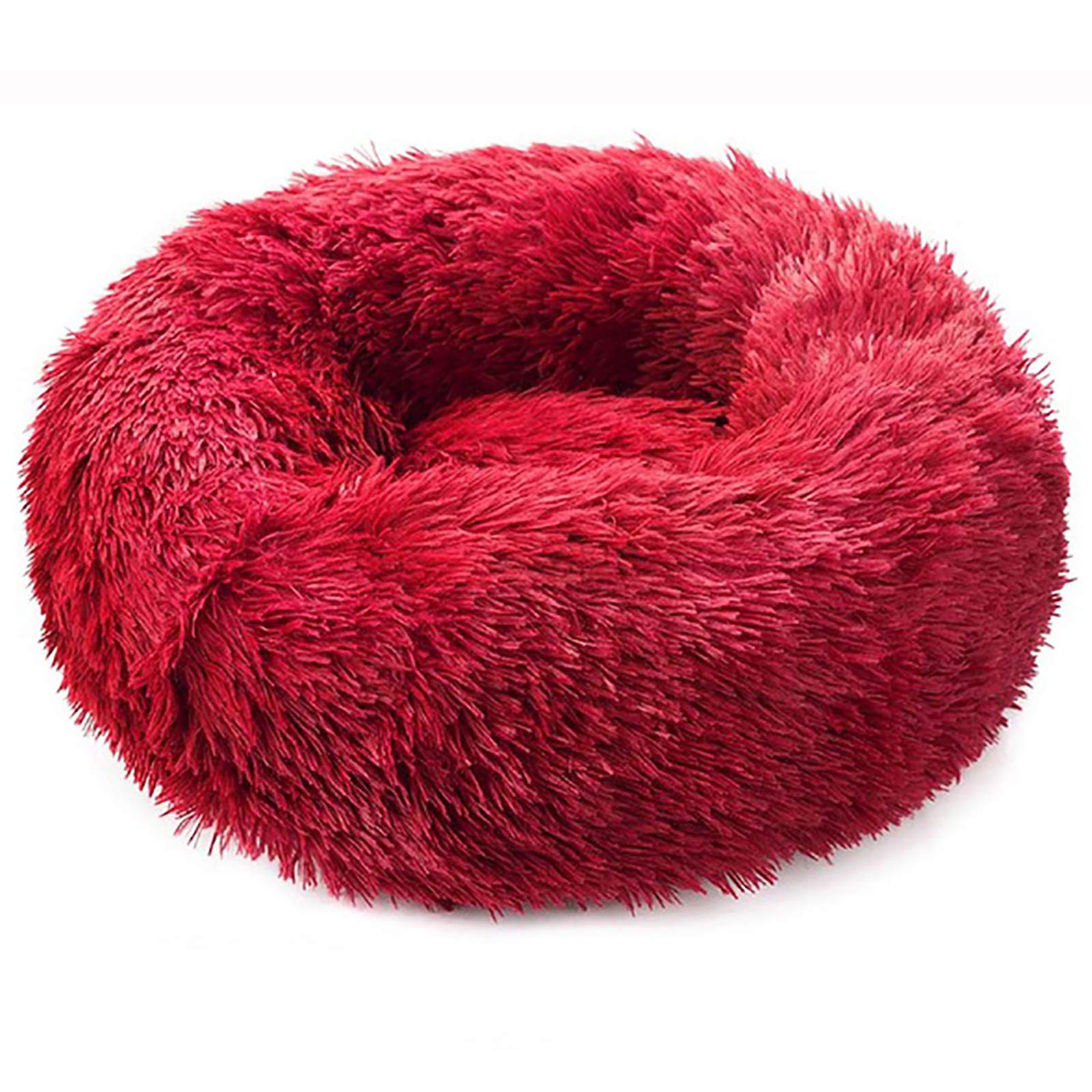 Lit peluche pour chien et chat XXL rouge panier moelleux pour le salon