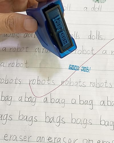 Miniatura 4 de Paquete de 8 sellos de goma autoentintados para profesores, sellos fotosensibles para niños, para educación escolar