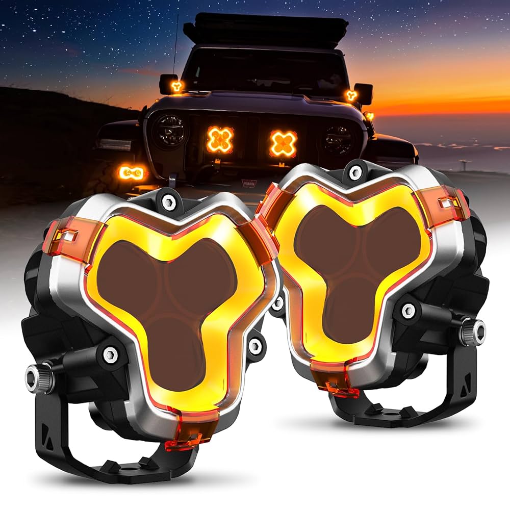 NOVSIGHTボンネットライト Amazon.com: NOVSIGHT 3 Inch LED Pod Lights - Red Dot Award