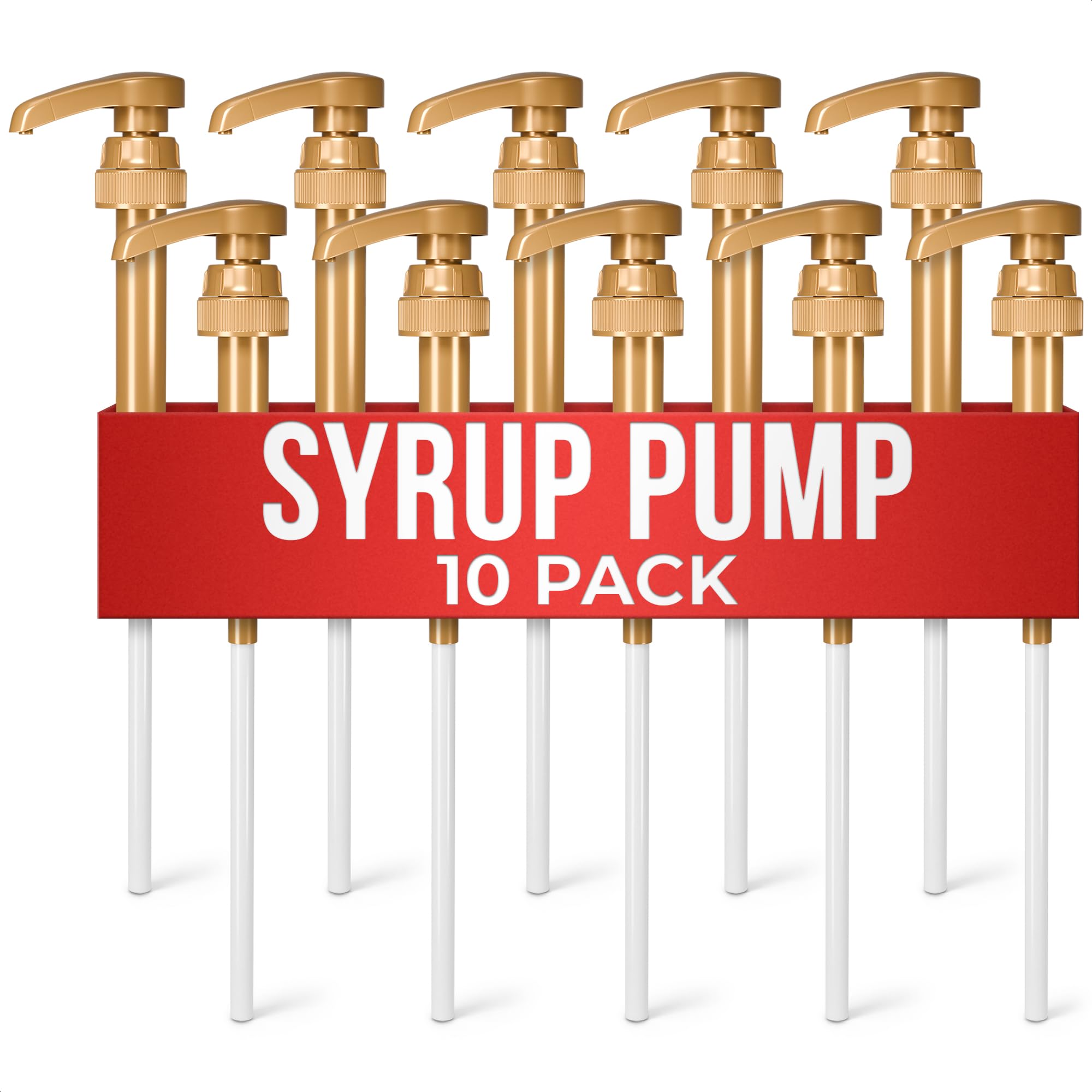 ALPENKOK 10 Pcs Coffee Syrup Pump, Compatible with Skinny, Torani, Davinci