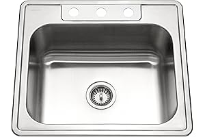 Houzer Glowtone Series Kitchen Sink - Hygienic Topmount Sink for Modern Kitchen