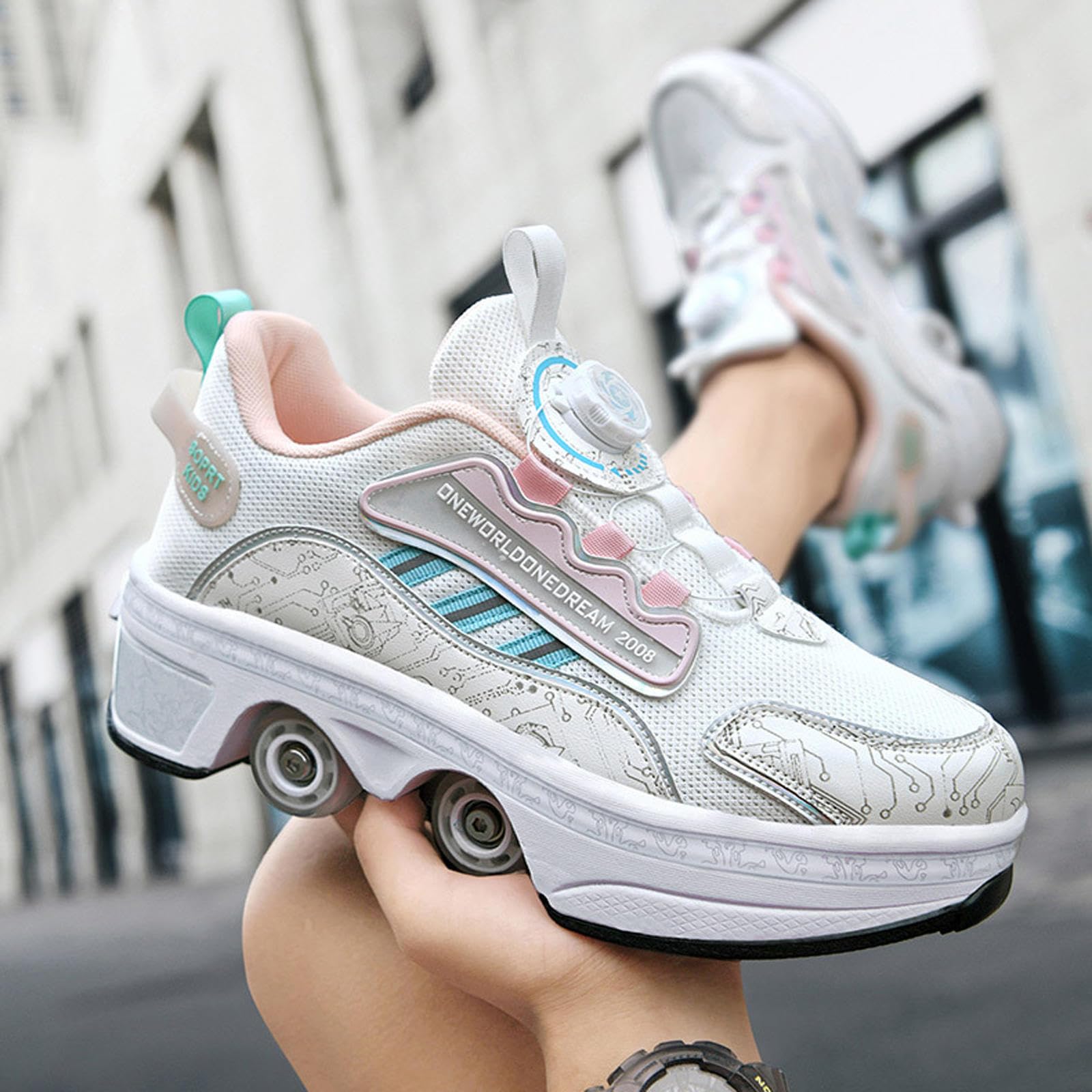 StejaR Rollschuhe Schuhe Rad Schuhe für Jungen Mädchen Erwachsene Rollschuhe Schuhe mit Rädern Flexible Schlittschuhe als Geschenk,40