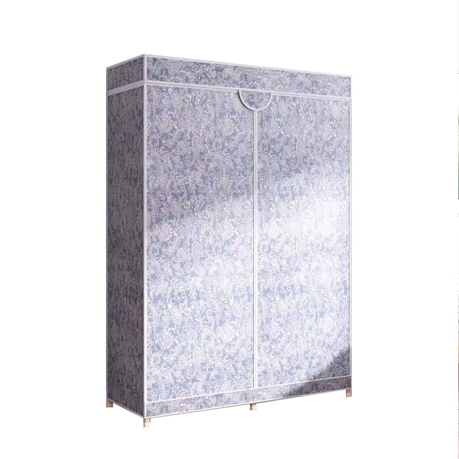 Guardaroba per la casa,Armadio pieghevole con cerniera in tessuto portatile Guardaroba telescopico per impieghi gravosi Appendiabiti Appendiabiti (Dimensioni: 160 * 95 * 45 cm,Colore: A)