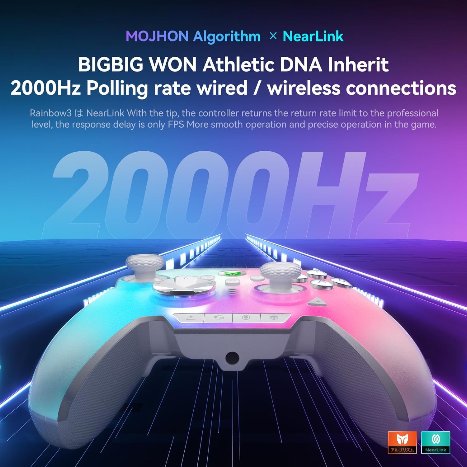 Amazon.com: MOJHON Rainbow 3 Wireless Controller 2000Hz Polling