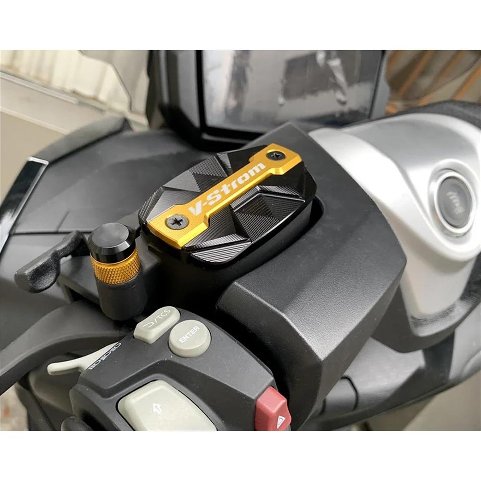 Korki Zbiornika Płynu Hamulcowego Przedniego Motocykla I Korki Oleju Silnikowego, Dla Suzuki V-Strom 650 250 1000/xt DL DL DL650 DL1000(A Set Red)