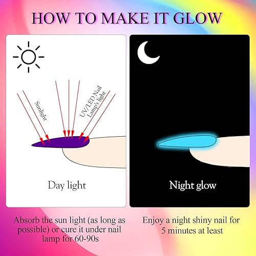 Miniatura 6 de MEET ACROSS Esmalte de gel reflectante luminoso, esmalte de uñas de gel que brilla en la oscuridad, esmalte de uñas de gel reflectante con purpurina