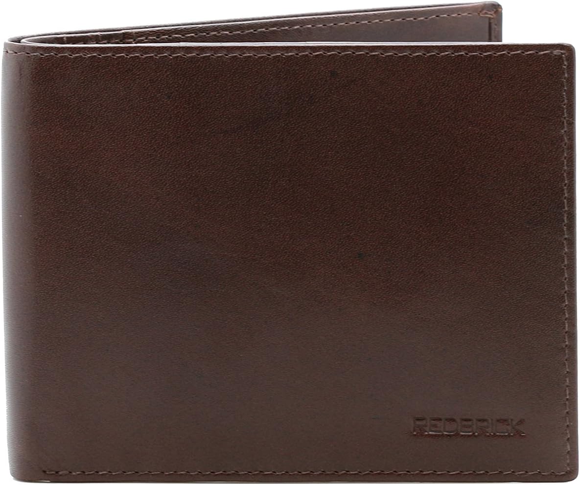 Redbrick Aryan Luxury Men's Slim Brown Leather Wallet - 11 Card Sections - 4 Large Multi Use Compartments - 2 Currency Notes Compartments - Gift Boxed