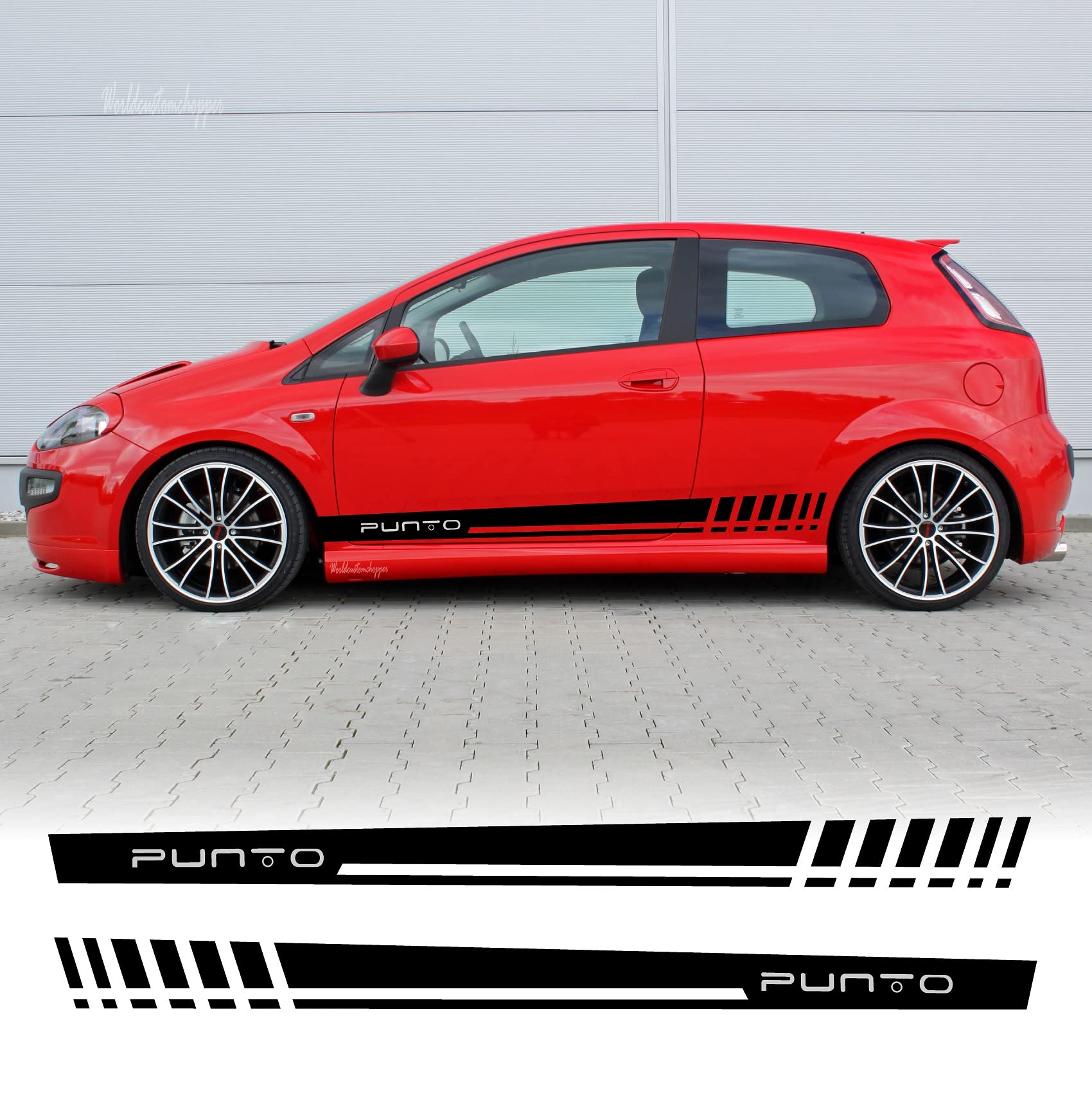 FASCE ADESIVE FIAT 500 ABARTH Strisce Laterali Adesivi Fiancate 500