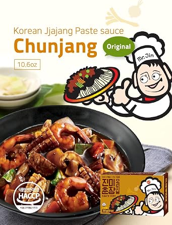Korean Black Bean Paste Sauce, Chunjang Sauce , (Original 300g (Pack of 1))