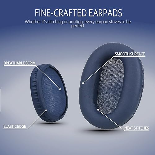 Miniatura 3 de Krone Kalpasmos Almohadillas de repuesto compatibles con Sony WH-CH700N, WH-CH710N, almohadillas de repuesto de espuma viscoelástica de cuero