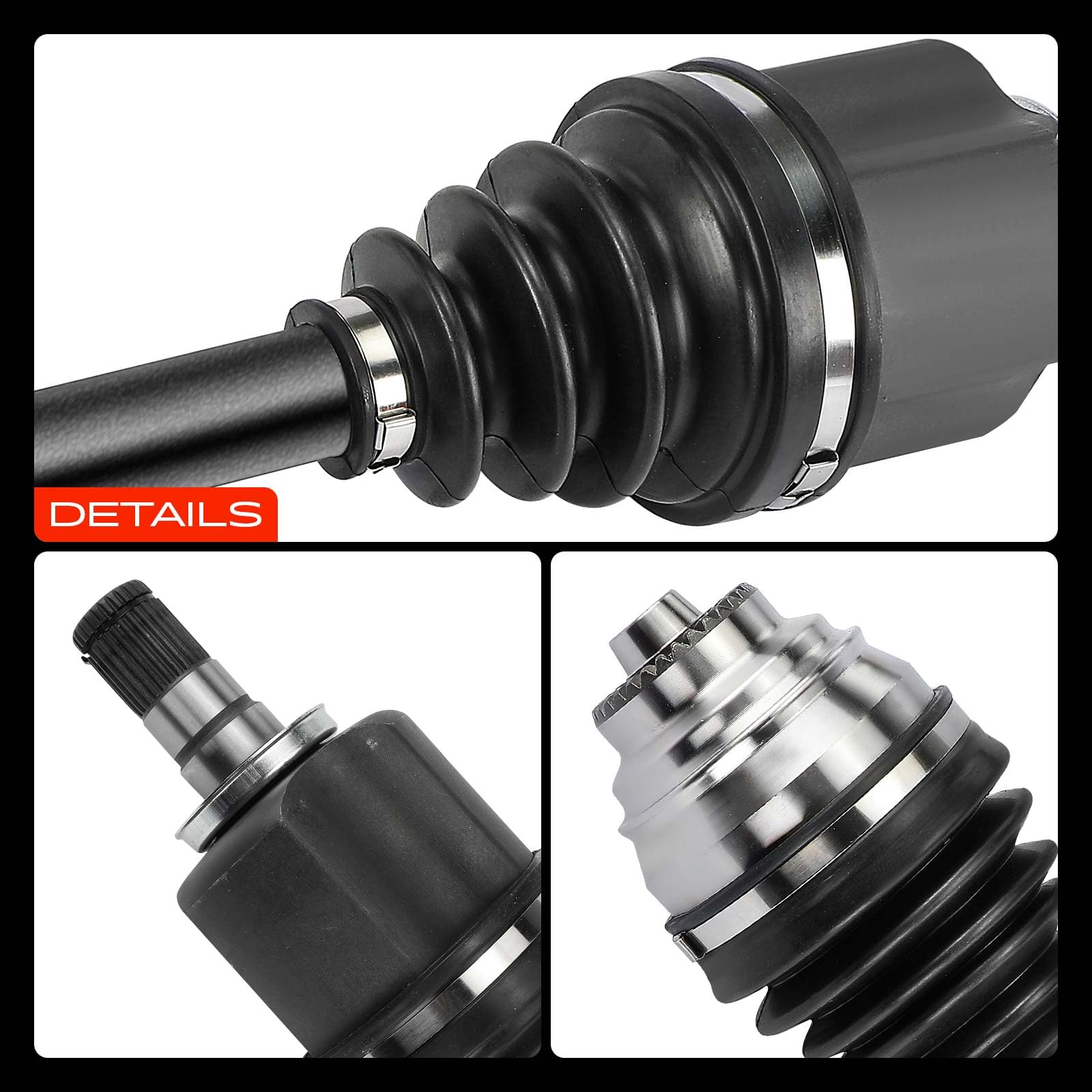 Frankberg Eje motriz Eje de transmisión AT Eje delantero Izquierda Compatible con 2 Active Tourer F45 218-225 2.0L 2 Gran Tourer F46 218-220 2.0L X1 F48 18-25d 2.0L Replace# 31608643375