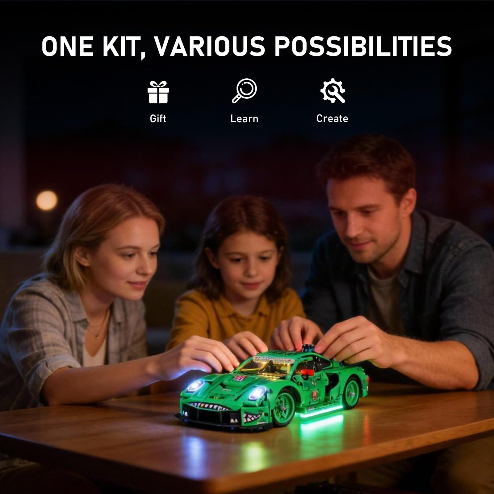 BRIKSMAX Oświetlenie LED do LEGO Technic Porsche 911 GT3 R REXY AO Racing 42224, kompatybilny zestaw świateł do klocków – bez zestawu Lego, dekoracyjne światło premium