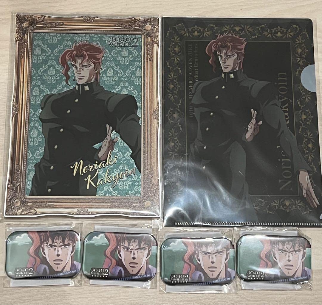Amazon.co.jp: 花京院典明 ジョジョ クリアファイル カド丸缶バッジ
