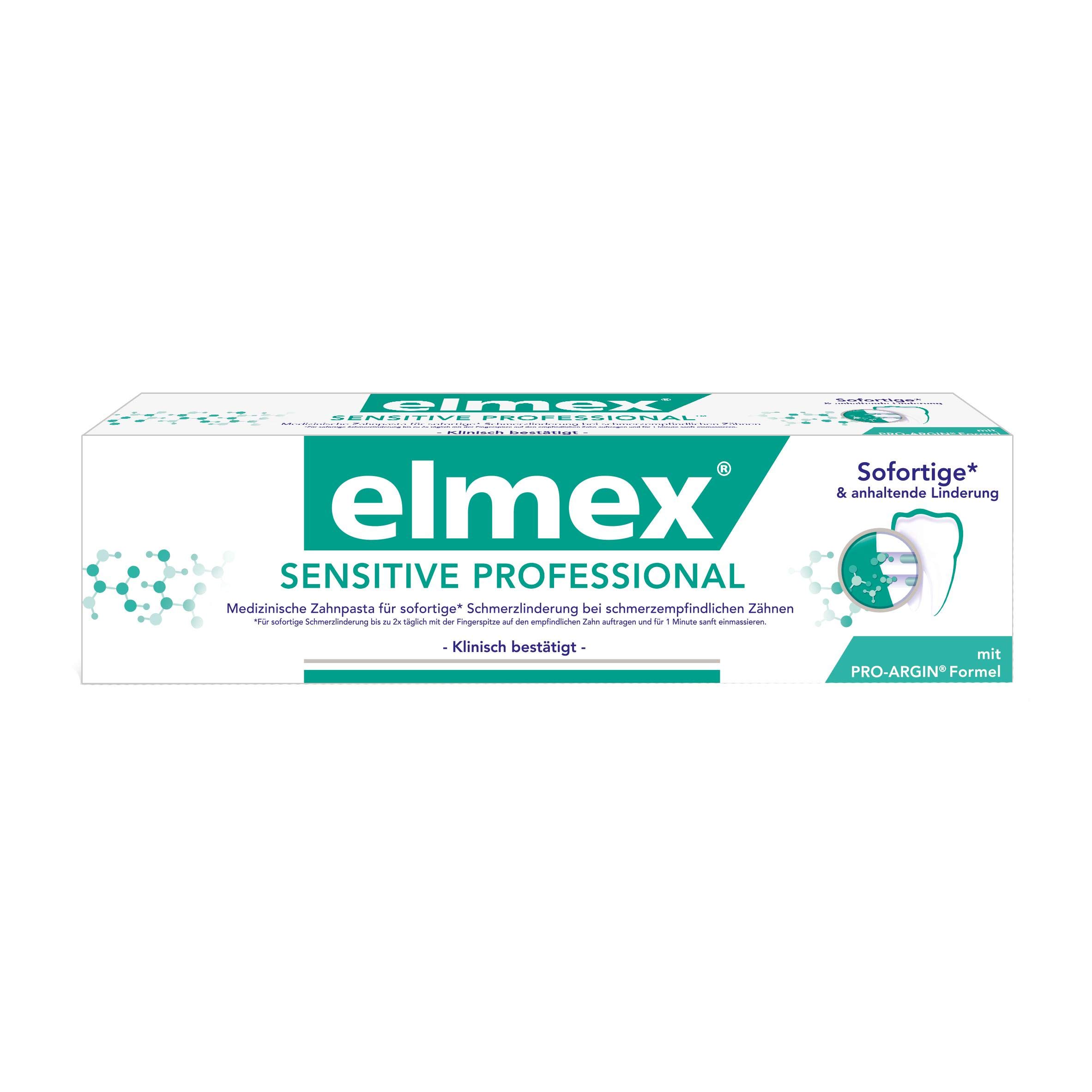 Elmex SENSIBLE PROFESSIONNEL Dentifrice avec ADNANE PRO, Pack De 3 (3 x 75 ml)