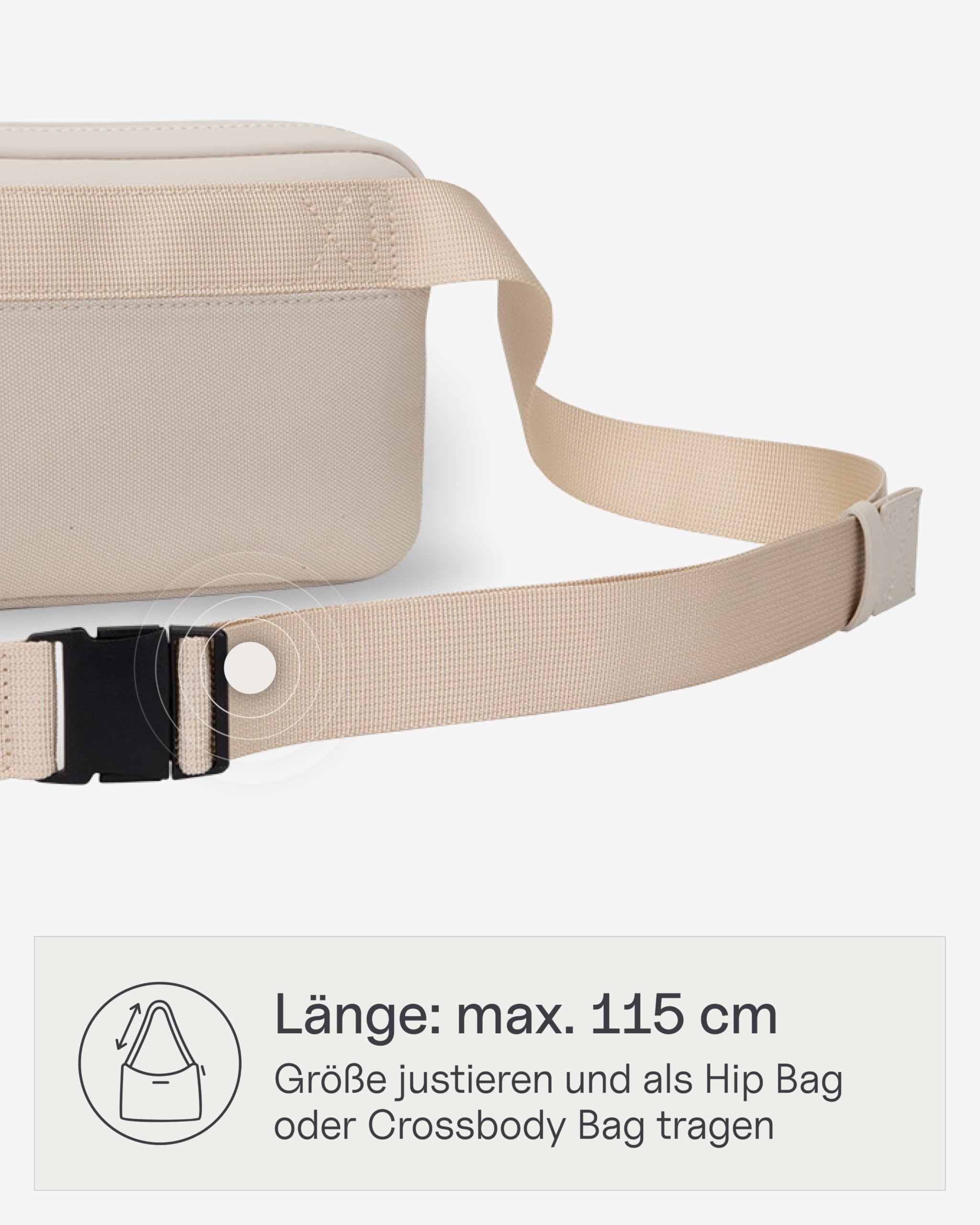 Kapten & Son Bauchtasche Bergen Crossbody 1,5 L | Bauchtasche Damen & Herren | Handtasche | Umhängetasche klein | ideal für Reisen, Alltag, City