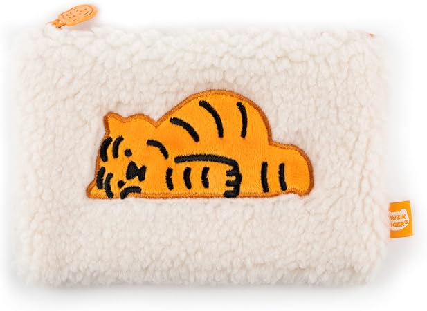 Amazon Muzik Tiger 日本初上陸 でぶトラ トゥンランイ トラ ポーチ もこもこ もふもふ 癒やし かわいい 韓国雑貨 収納 ポーチ 化粧ポーチ 小物入れ トラベルポーチ アクセサリーケース 出張 旅行 シール ステッカー 文房具 オフィス用品