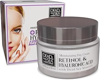 Dead Sea CollectionAnti-Wrinkle Day Cream for Face with Retinol & Hyaluronic Acid - Nourishing and Moisturizer Face Cream (1.69 fl.oz/50ml) jar+box