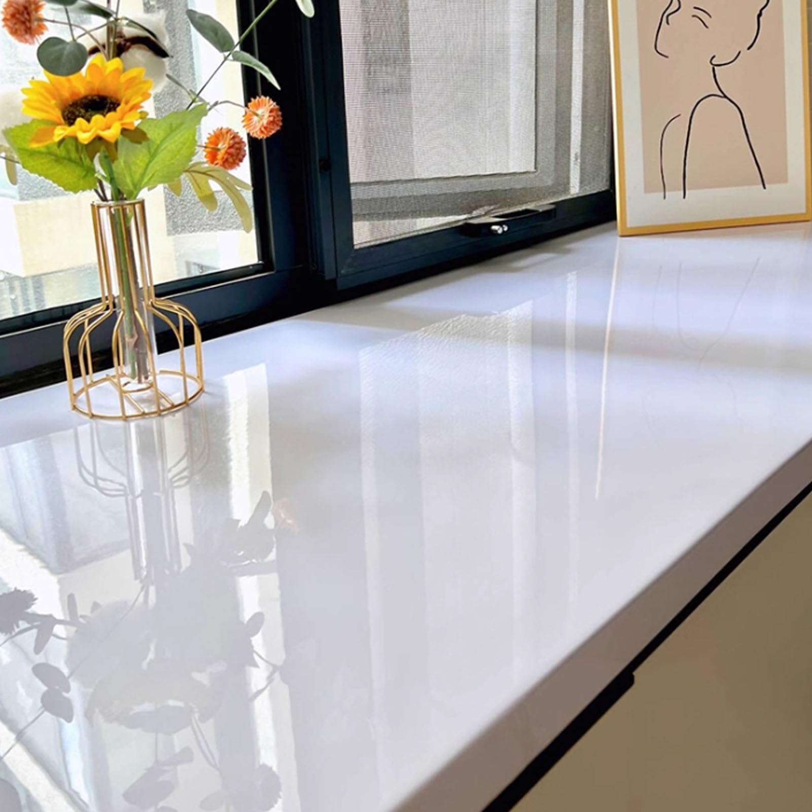 Cubierta de alféizar impermeable de 50 x 20 cm para eliminar manchas de moho en ventanas 1