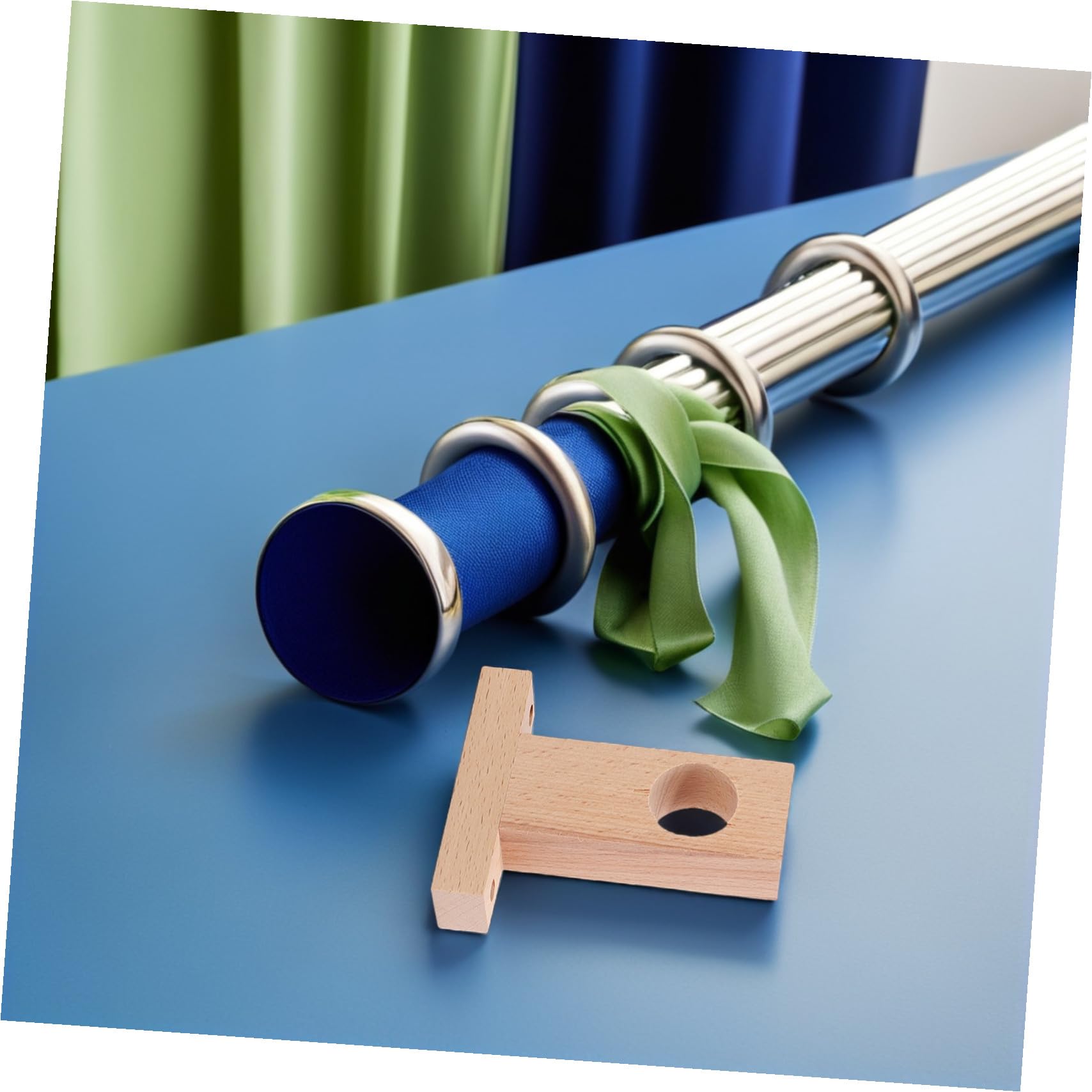 Happyyami Supporti per Bastoni per Tende in Legno 4 Pezzi, Facile da Installare e Resistente, Adatti per Soggiorno e Sala da Pranzo, Diametro Interno 2,5-3cm